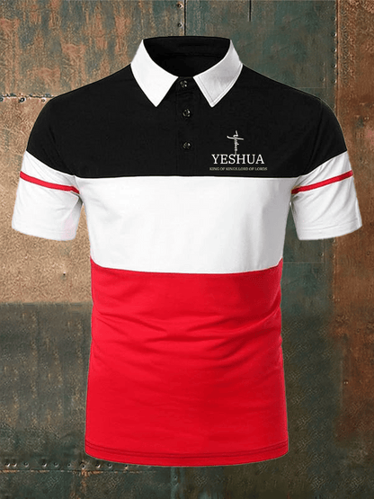 Men's Faith Printed Casual Polo Shirt