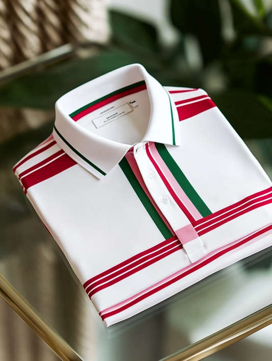 Men's Business Casual Button Short Sleeve Polo Shirt
