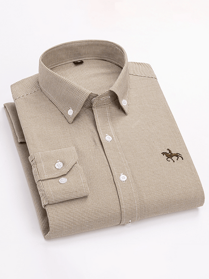 Men's 100% cotton business long-sleeved shirt