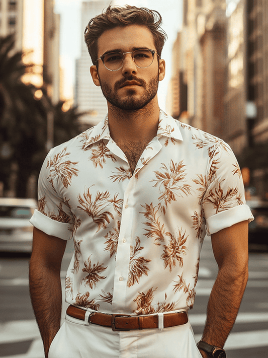Men's business short-sleeved shirt