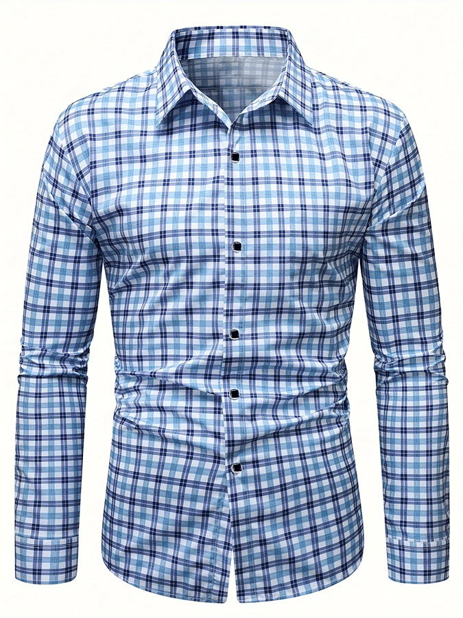 Men's Plaid Business Casual Shirt