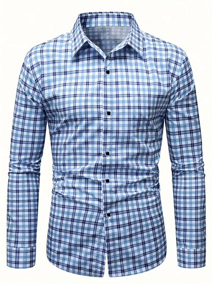 Men's Plaid Business Casual Shirt