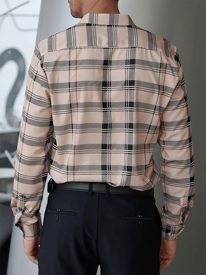Men's Plaid Business Casual Shirt