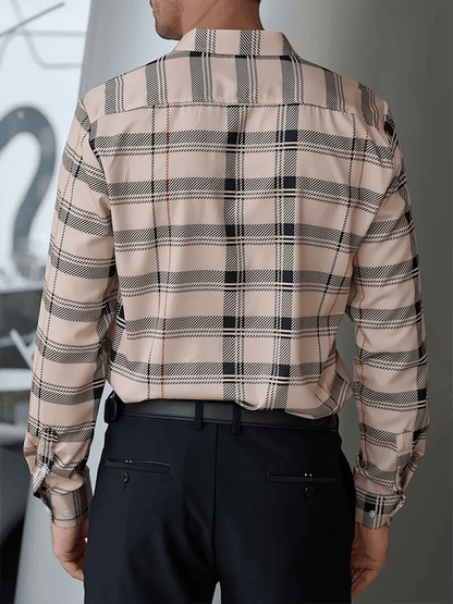 Men's Plaid Business Casual Shirt