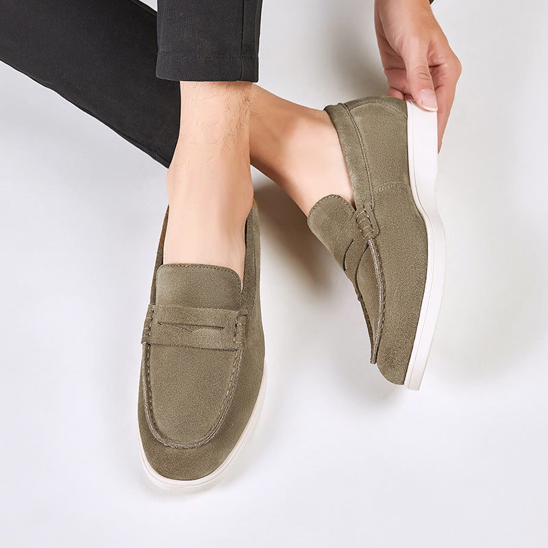 Men's British Style Suede Leather Nubuck Loafers