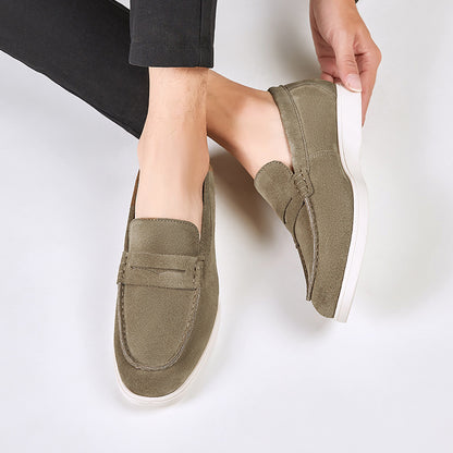 Men's British Style Suede Leather Nubuck Loafers