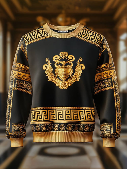 Men's Luxury Print Crew Neck Sweatshirt