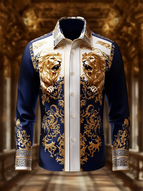 Men's Satin Luxe Long Sleeve Button Down Shirt
