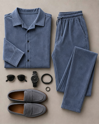 Men's Long-Sleeve Shirt and Pants Set