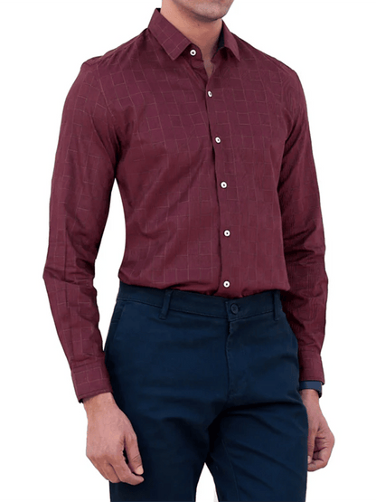 Men's Plaid Business Casual Shirt