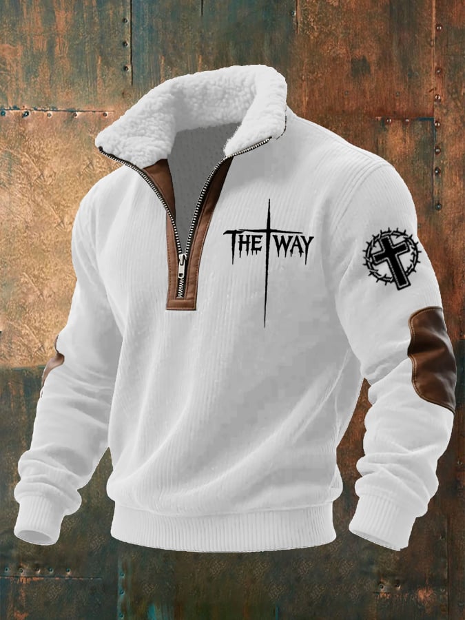 Men's Faith Printed Zipper Sweatshirt
