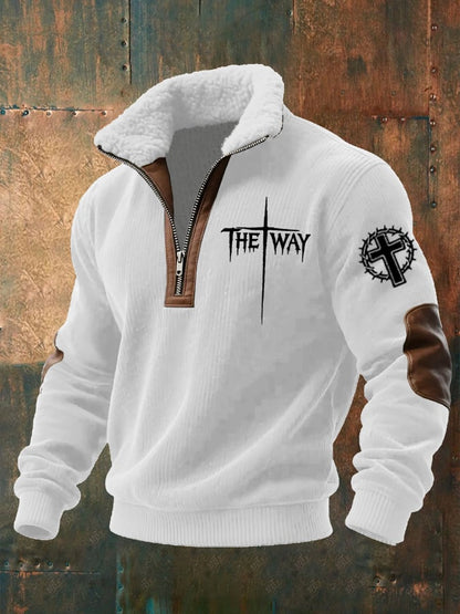 Men's Faith Printed Zipper Sweatshirt