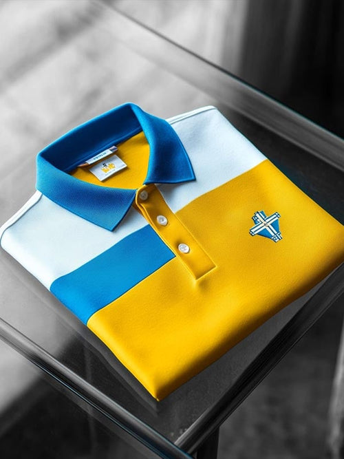 Men's Check Business Casual Short Sleeve Polo Shirt