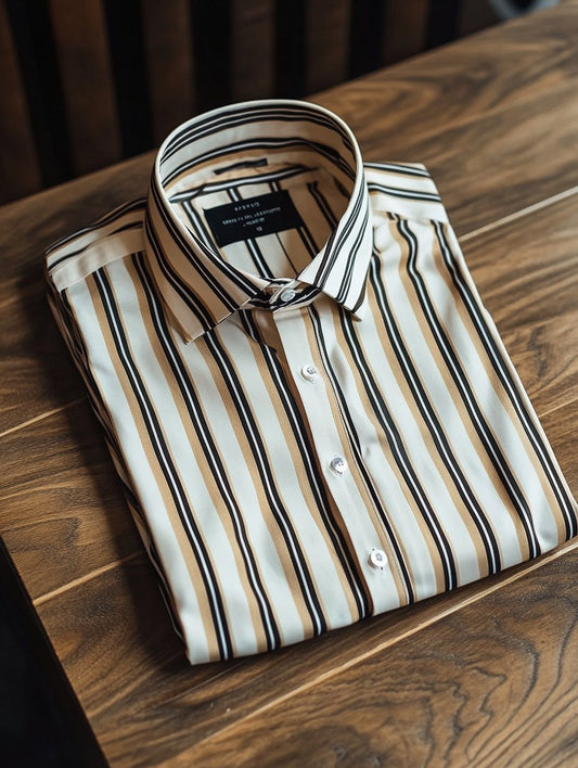 Men's Striped Luxe Long Sleeve Shirt