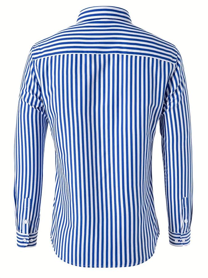Men's Striped Business Casual Shirt