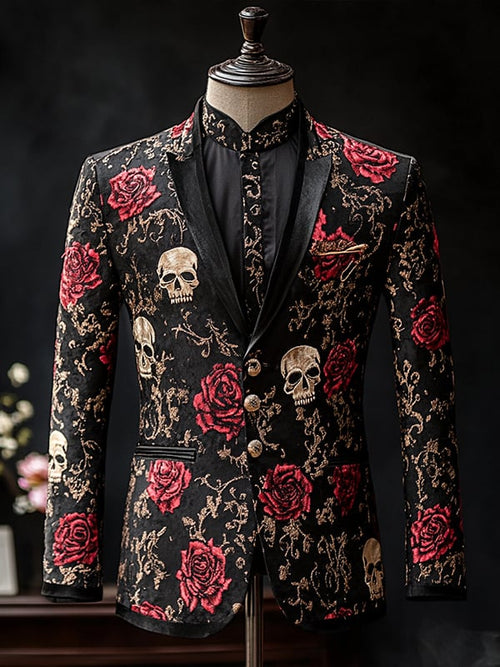 Men's Luxury Casual Business Skull Blazer