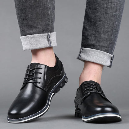 British Style Men'S Casual Business Formal Leather Shoes