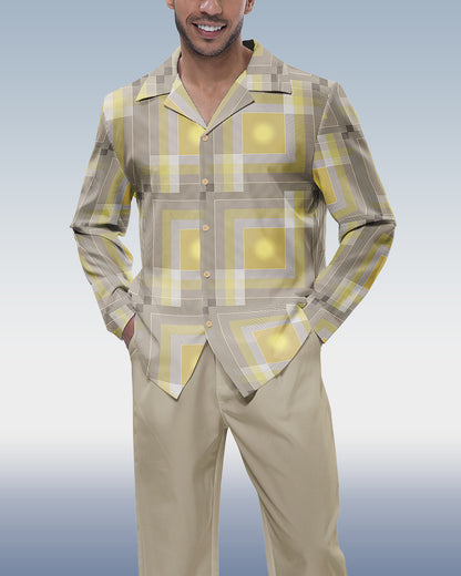 Suitmens Men's Art Cube Long Sleeve Walking Suit