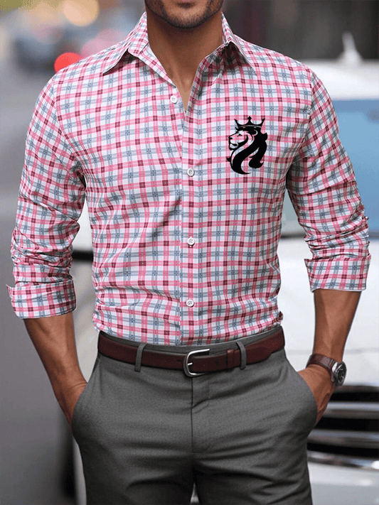Men's Plaid Business Casual Shirt