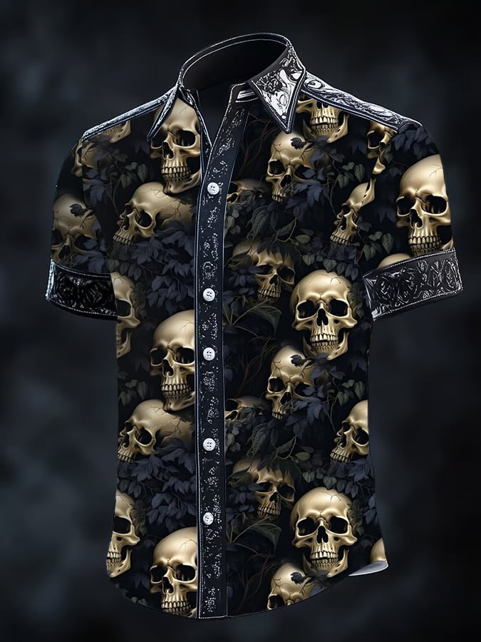 Men's Gothic Dark Short Sleeve Shirt