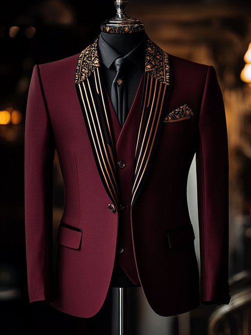 Men's Luxury Business Print Blazers