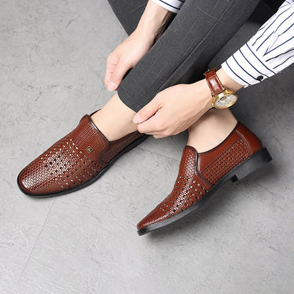 Men'S All-Match Breathable Casual Business Formal Leather Shoes