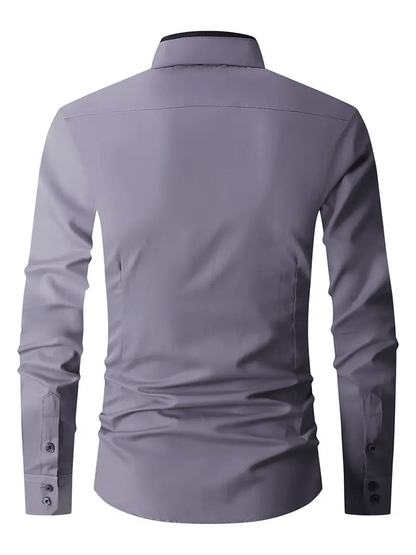 Men's Geometric Design Business Casual Shirt