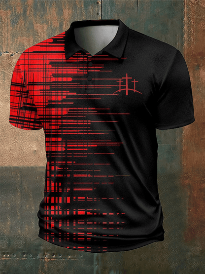 Men's Faith Printed Casual Polo Shirt