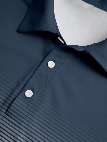 Men's Fashionable Geometric Short Sleeved Polo Shirt