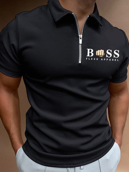 Men'S Short Sleeve Printed Polo