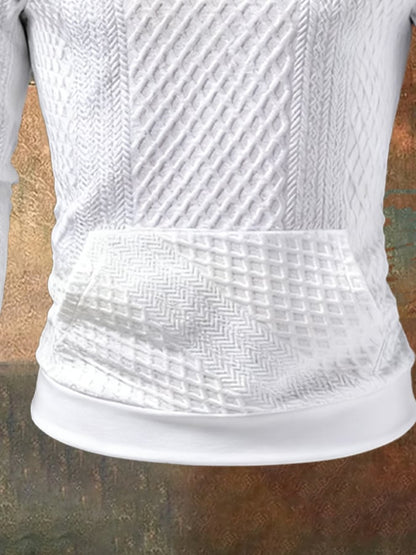 Men's Retro Comfort Warm Textured Fabric Design Sweatshirt