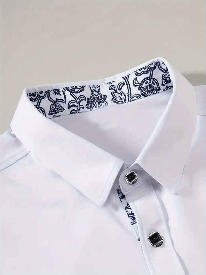 Men's Geometric Business Casual Shirt