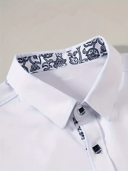 Men's Geometric Business Casual Shirt