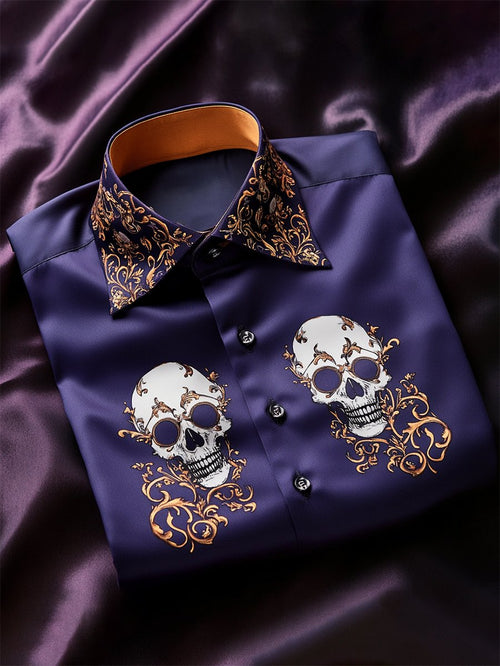 Men's Luxe Satin Long Sleeve Shirt