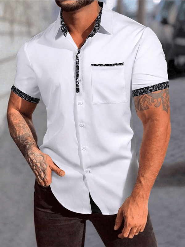 Men's Business Casual Short Sleeve Shirt