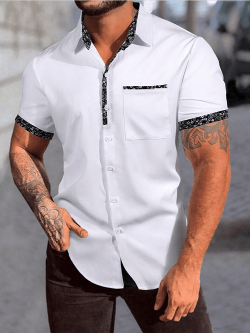 Men's Business Casual Short Sleeve Shirt