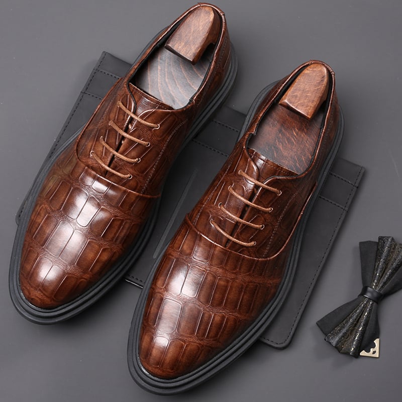 Business Casual All-Match Lace-Up Leather Shoes