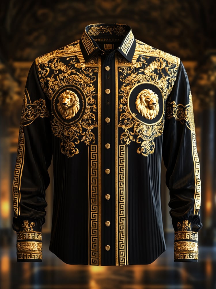 Men's Satin Luxe Long Sleeve Button Down Shirt