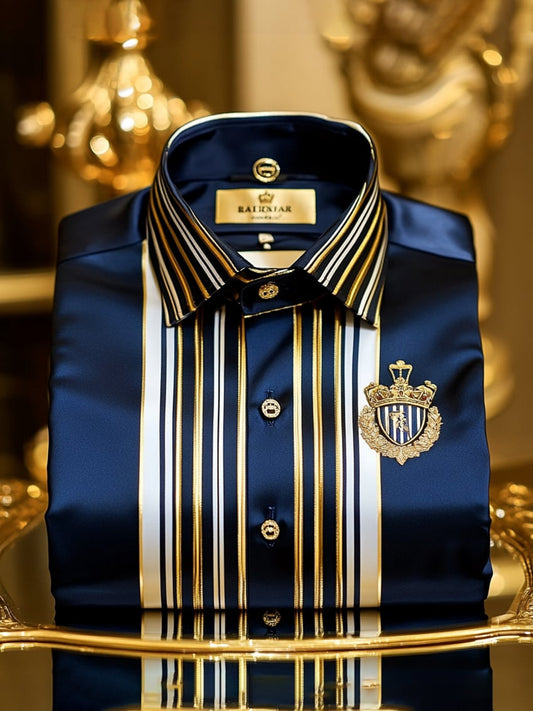 Men's Satin Luxe Long Sleeve Button Down Shirt