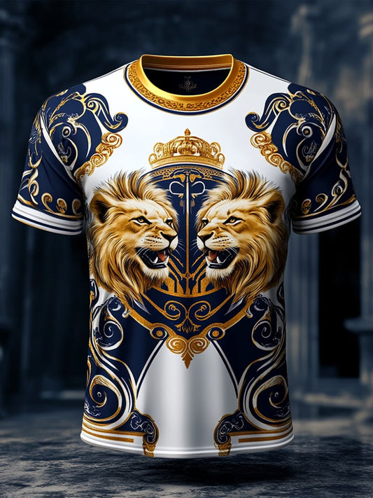 Men's Business Print Short Sleeve T-Shirt