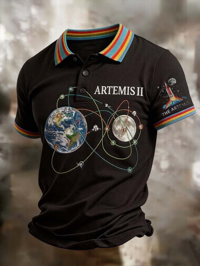 Men's Artemis II Print Polo Shirt