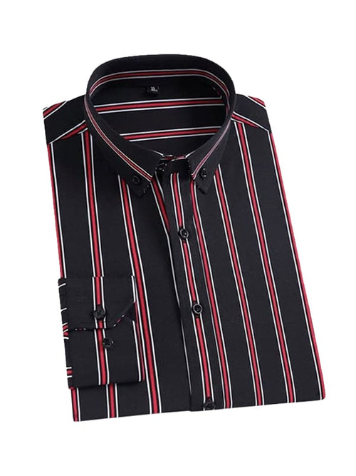 Men's Luxury Business Striped Long Sleeve Shirt
