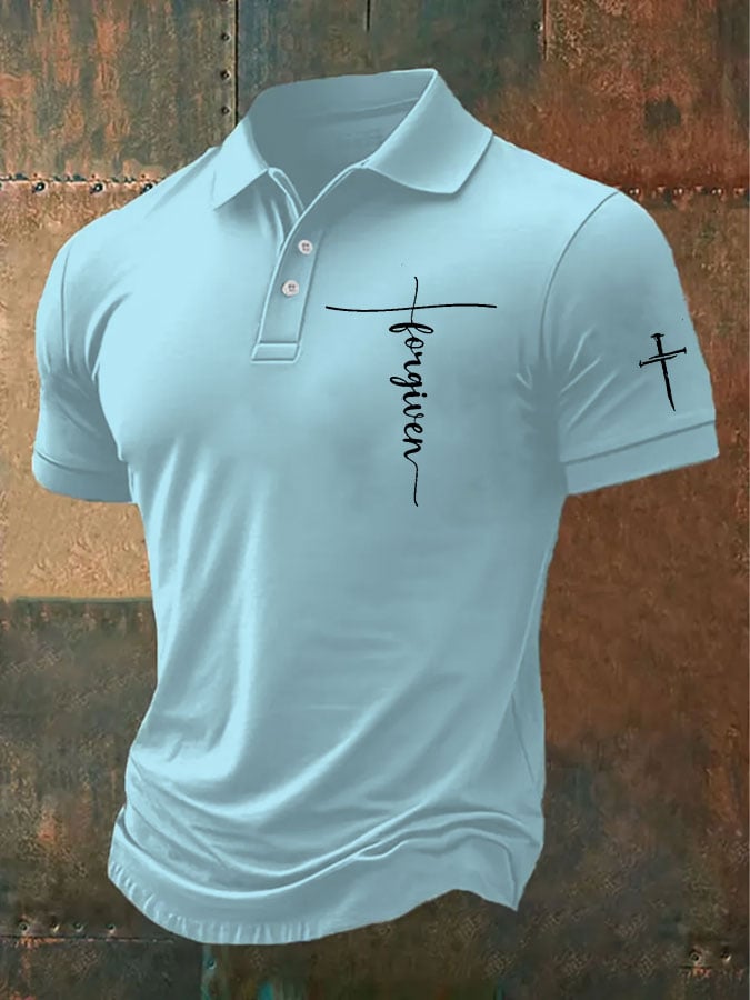 Men's Faith Print Polo Shirt