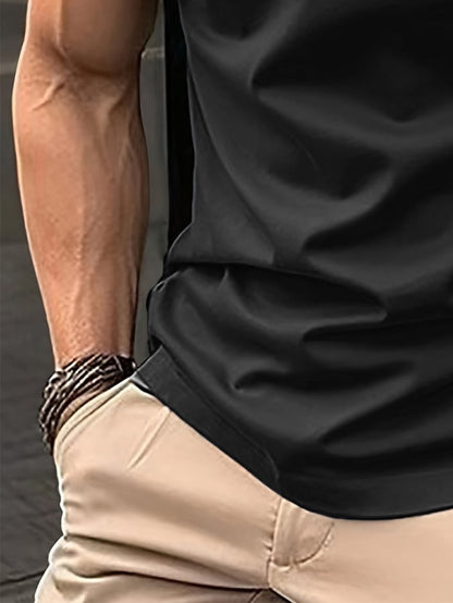Men'S Retro Flag Print Polo Shirt