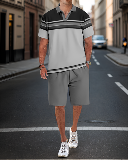 Suitmens Men's Casual Summer POLO Set 014