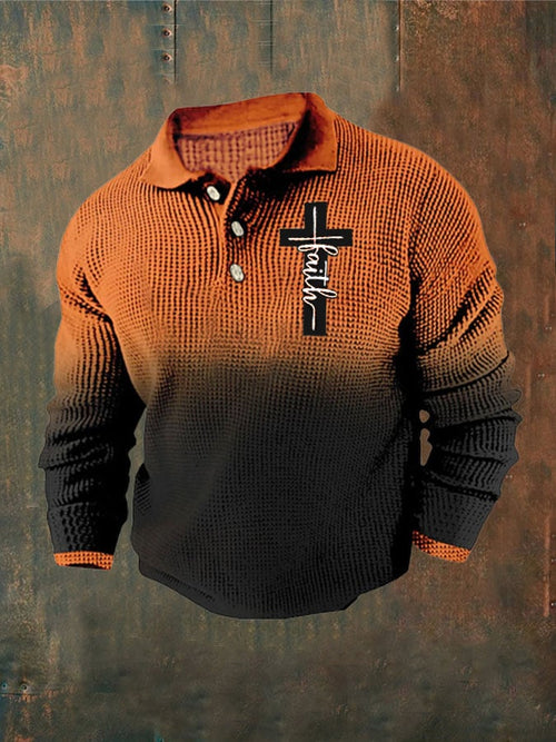 Men's Faith Cross Printed Sweatshirt