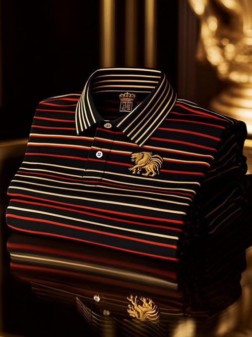Men's Business Casual Button Short Sleeve Polo Shirt