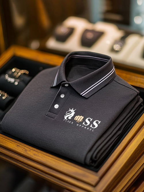 Men's Business Casual Printed Polo Shirt