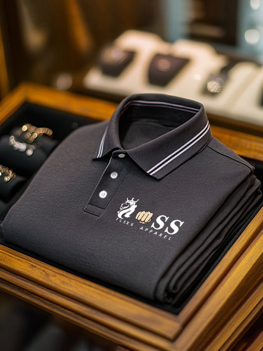 Men's Business Casual Printed Polo Shirt