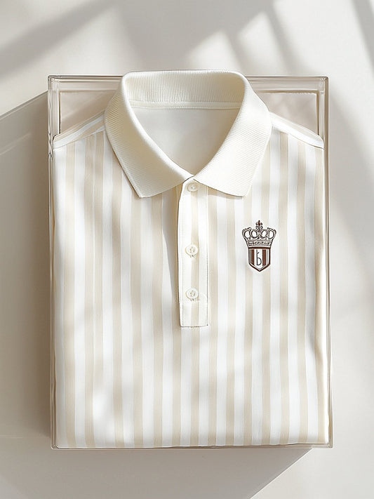 Men's Vintage Business Long Sleeve Polo Shirt